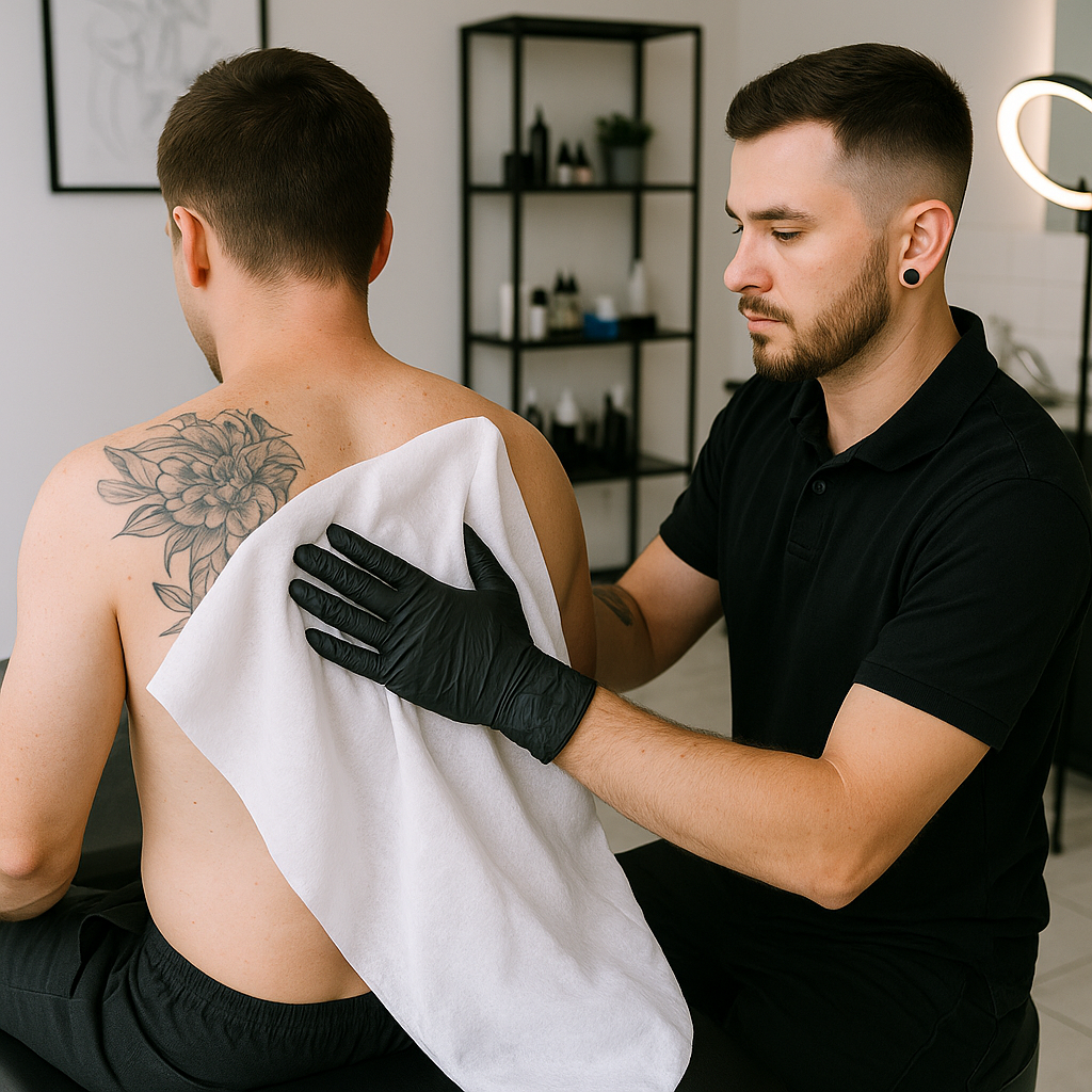Upgrade Tattoo Hygiene: Why Disposable Towels Are a Must for Full Back and Limb Drying