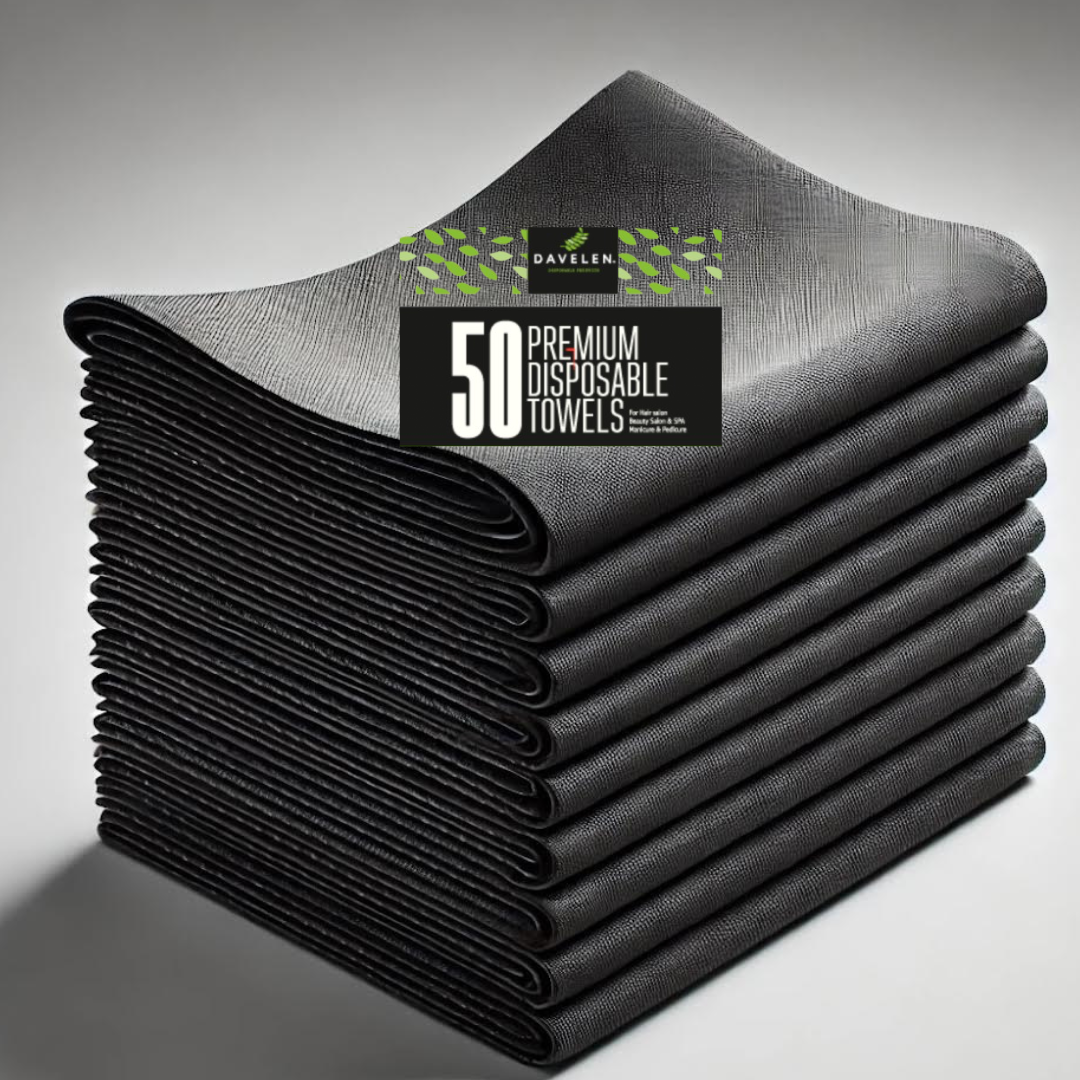 600 PREMIUM Large Disposable Towels (Black)