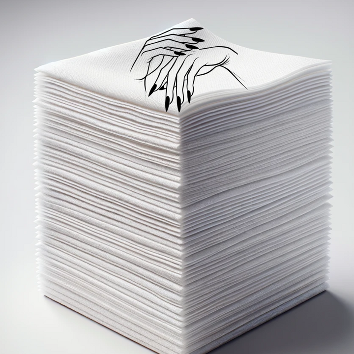 DAVELEN Manicure Clothes, Nail Care Towels, 50 Count, 15" by 15", Eco-Friendly Disposable Towels