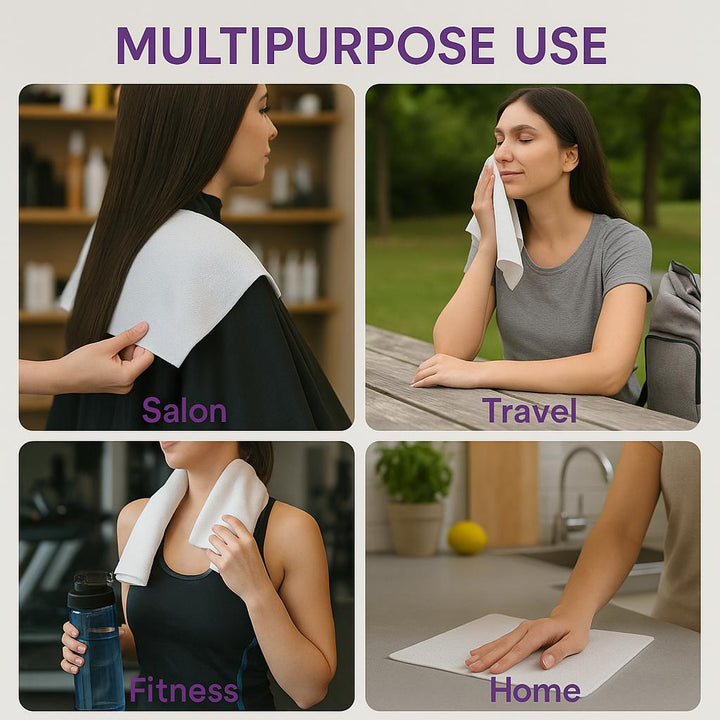 DAVELEN FLEX Semi-Viscose Multipurpose Disposable Towels – Soft, Eco-Friendly & Durable – 50-Pack for Salon, Spa, Travel, Home & More