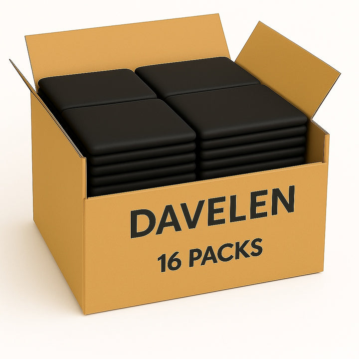 PREMIUM Disposable Salon Towels – Black (31.5" × 15.7"), 50-Pack | 100% Viscose Rayon, Low-Lint & Stain-Hiding | DAVELEN