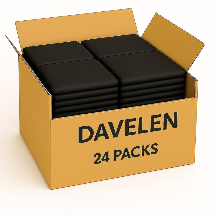 PREMIUM Disposable Salon Towels – Black (31.5" × 15.7"), 50-Pack | 100% Viscose Rayon, Low-Lint & Stain-Hiding | DAVELEN