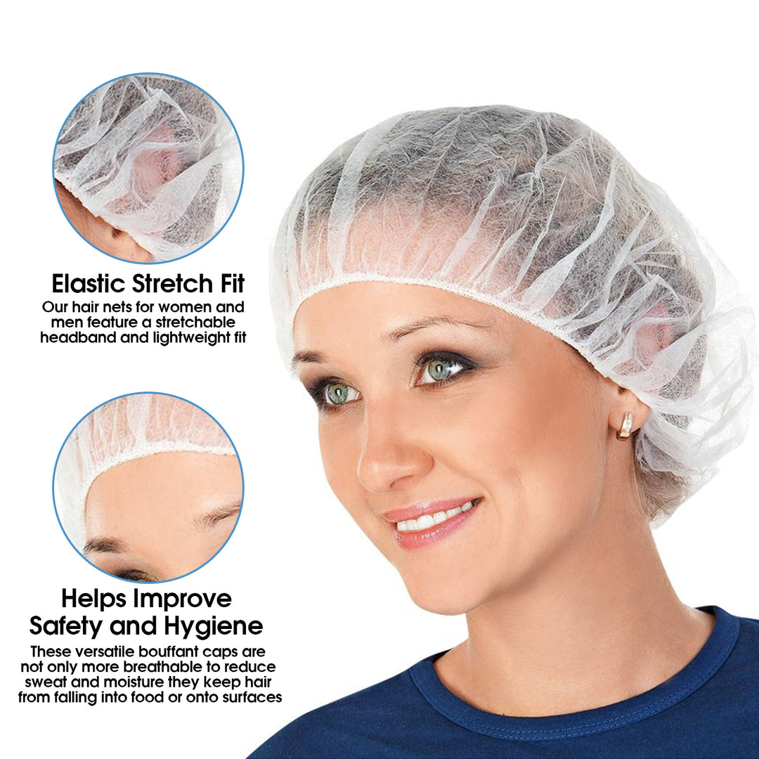 Disposable Bouffant Caps, 100 count