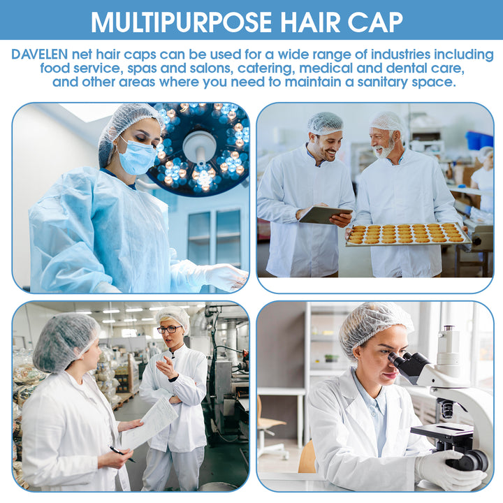 Disposable Bouffant Caps, 100 count