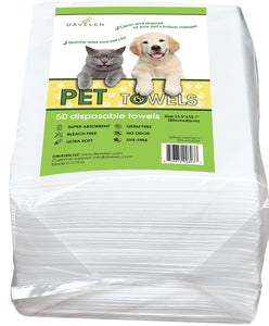 Pet Towels | Dog Towels | Disposable | Large 31.5 by 15.7 | 50 Count