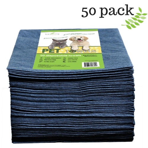 Pet Towels | Dog Towels | Disposable | Large 31.5 by 15.7 | 50 Count