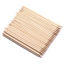 Orange Wood Nail Sticks 100 Pcs