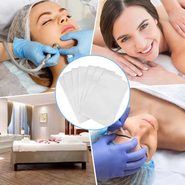 Spa Bed Sheets Disposable 20 sheets 75" x 31.5".  Massage Table Sheet Waterproof Bed Cover Non-woven Fabric. This product has a manufacturer's defect