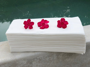 50 Large Disposable Towels (White) for salon and spa. Essential