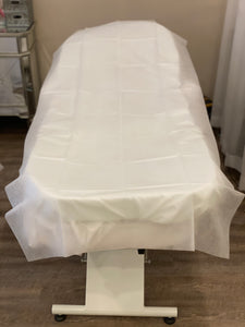 Spa Bed Sheets Disposable 20 sheets 75" x 31.5".  Massage Table Sheet Waterproof Bed Cover Non-woven Fabric. This product has a manufacturer's defect